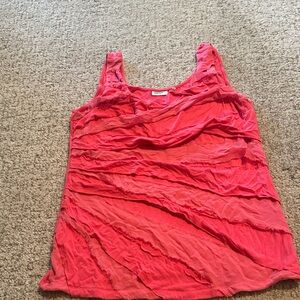 DKNYC Coral Textured Tank Top